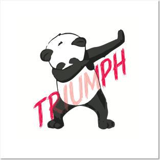 Triumph Dab Dabbing Panda Playfulness Posters and Art